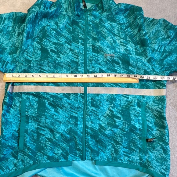 Running Room Reflective Jacket Unisex Large Teal Gorpcore Techwear Activewear - Picture 6 of 9